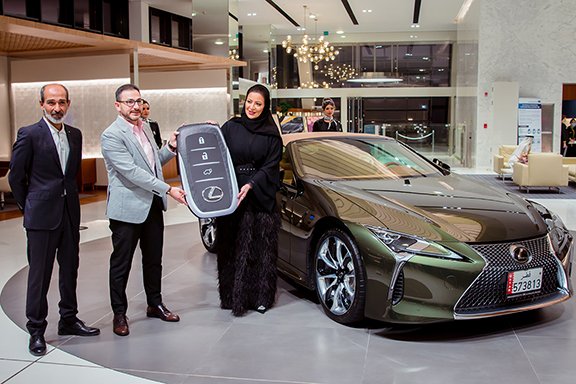Amal Ameen,  First proud owner to purchase the new Lexus LC 500 convertible